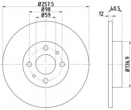 BREMSSCHEIBE 8DD355101621