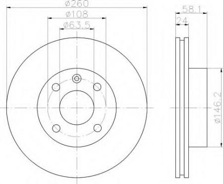 BREMSSCHEIBE 8DD355100721 HELLA