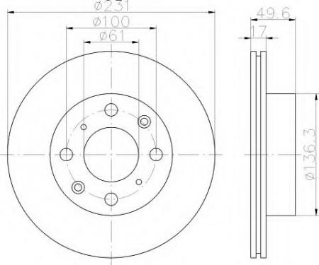 BREMSSCHEIBE 8DD355100761