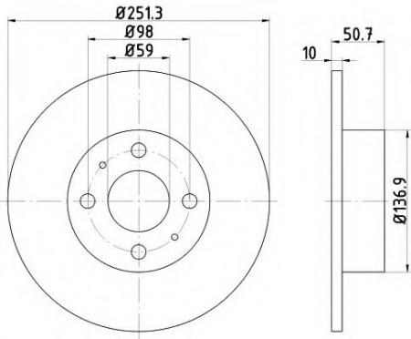 BREMSSCHEIBE 8DD355101101