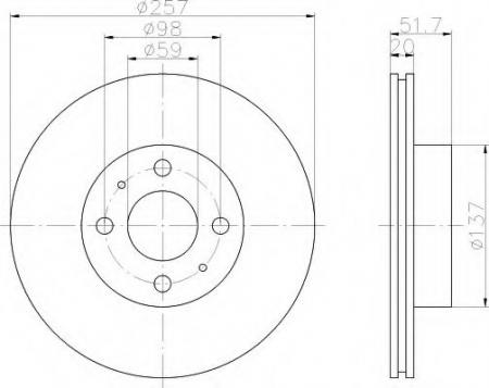 BREMSSCHEIBE 8DD355101881 HELLA