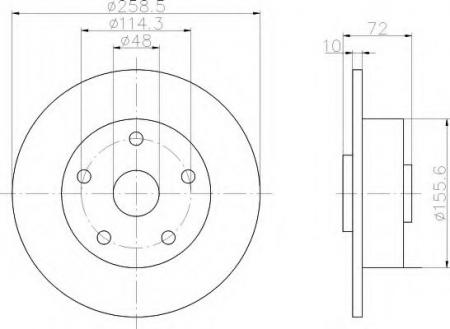 BREMSSCHEIBE 8DD355105061 HELLA