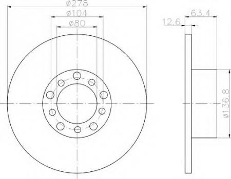 BREMSSCHEIBE 8DD355100071