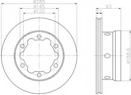 BREMSSCHEIBE 8DD355105811