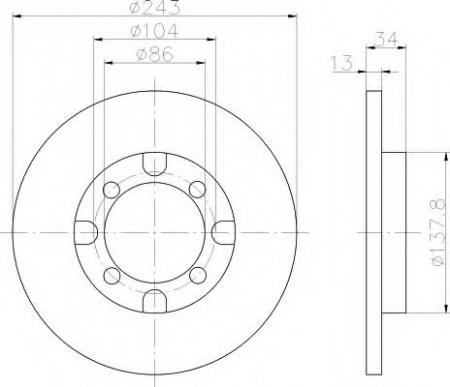 BREMSSCHEIBE 8DD355101141