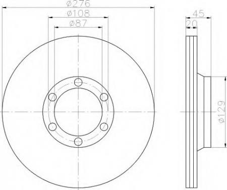 BREMSSCHEIBE 8DD355101161