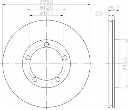 BREMSSCHEIBE 8DD355100011 HELLA