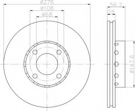 BREMSSCHEIBE 8DD355103081