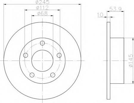 BREMSSCHEIBE 8DD355105911 HELLA