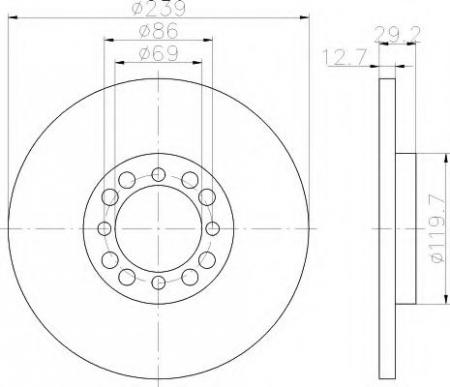 BREMSSCHEIBE 8DD355100861