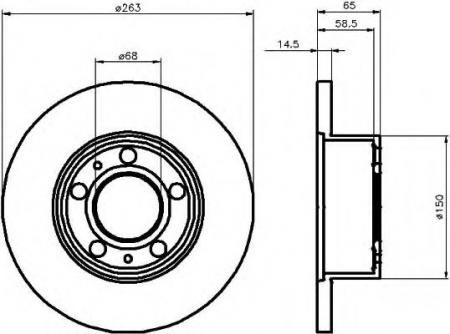 BREMSSCHEIBE 8DD355100451 HELLA