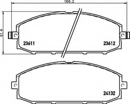 BREMSBELAGSATZ 8DB355010511 HELLA