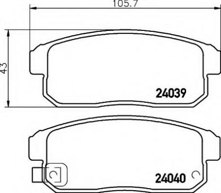 BREMSBELAGSATZ 8DB355010891 HELLA