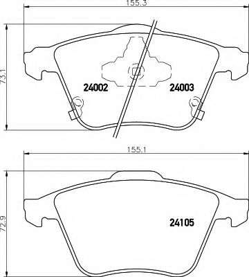 BREMSBELAGSATZ 8DB355011051 HELLA