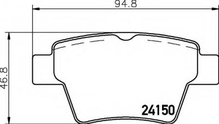 BREMSBELAGSATZ 8DB355011821 HELLA