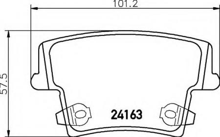 BREMSBELAGSATZ 8DB355011881 HELLA