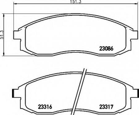 BREMSBELAGSATZ 8DB355016891