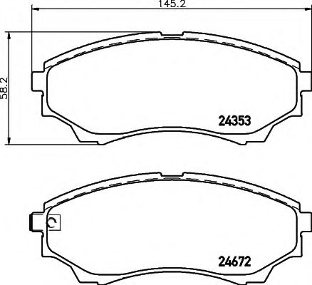 BREMSBELAGSATZ 8DB355012381