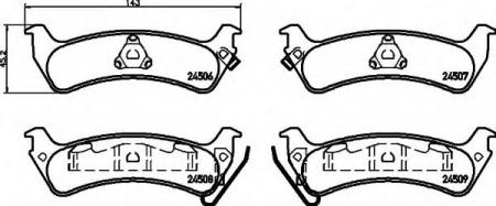 BREMSBELAGSATZ 8DB355013091 HELLA