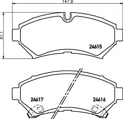 BREMSBELAGSATZ 8DB355013501 HELLA