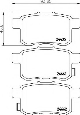 BREMSBELAGSATZ 8DB355013631 HELLA