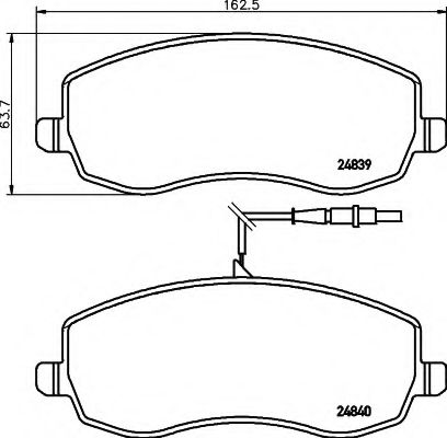 BREMSBELAGSATZ 8DB355013871 HELLA