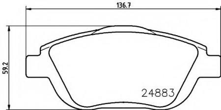 BREMSBELAGSATZ 8DB355014551 HELLA