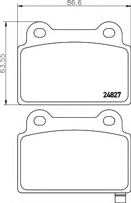 BREMSBELAGSATZ 8DB355014701 HELLA