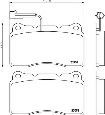 BREMSBELAGSATZ 8DB355014731 HELLA