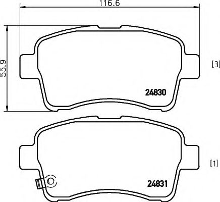 BREMSBELAGSATZ 8DB355014761