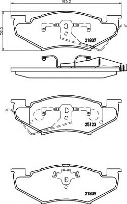 BREMSBELAGSATZ 8DB355015161