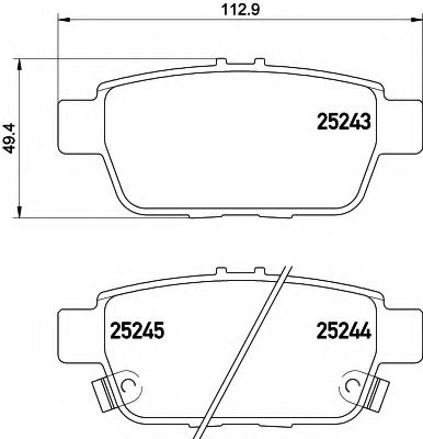 BREMSBELAGSATZ 8DB355016091