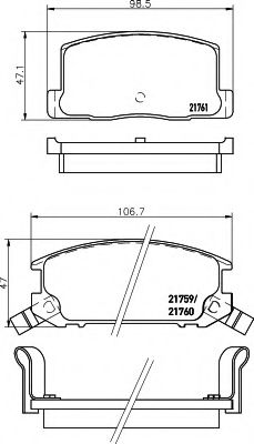 BREMSBELAGSATZ 8DB355016741