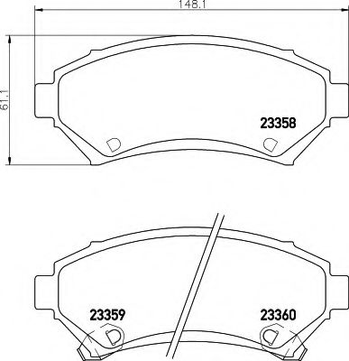 BREMSBELAGSATZ 8DB355016951