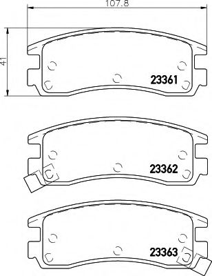 BREMSBELAGSATZ 8DB355016961