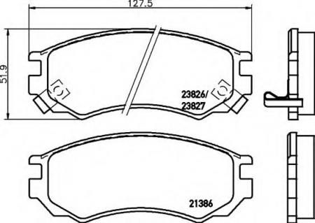 BREMSBELAGSATZ 8DB355017061 HELLA