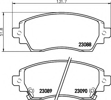 BREMSBELAGSATZ 8DB355017101