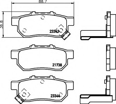 BREMSBELAGSATZ 8DB355017151