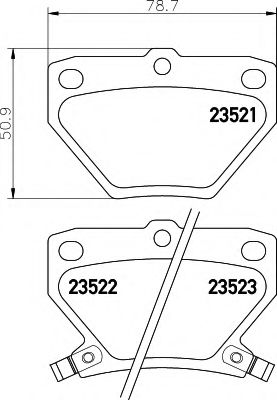 BREMSBELAGSATZ 8DB355017221 HELLA