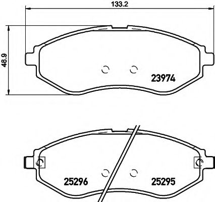 BREMSBELAGSATZ 8DB355017351 HELLA