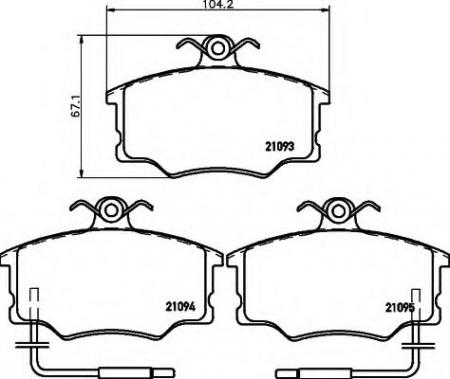 BREMSBELAGSATZ 8DB355017671