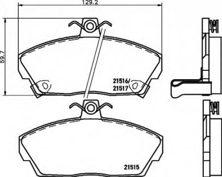 BREMSBELAGSATZ 8DB355018031 HELLA