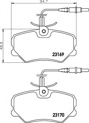 BREMSBELAGSATZ 8DB355018401