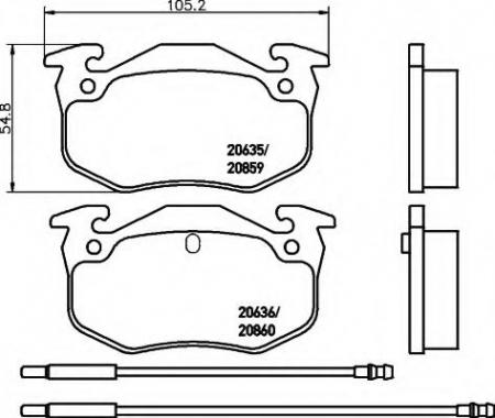 BREMSBELAGSATZ 8DB355018921