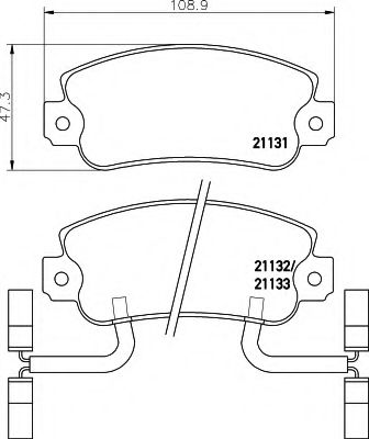 BREMSBELAGSATZ 8DB355018931