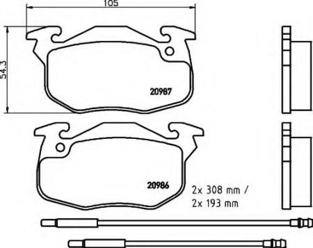 BREMSBELAGSATZ 8DB355019141