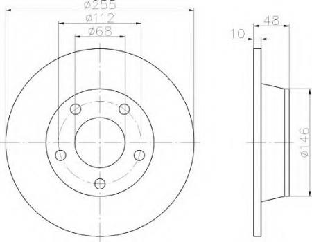 BREMSSCHEIBE 8DD355109081 HELLA