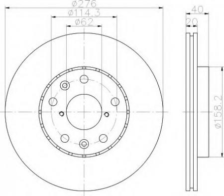 BREMSSCHEIBE 55047PRO 8DD355117881