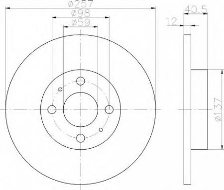 BREMSSCHEIBE 55367PRO 8DD355117931