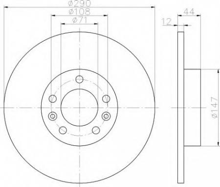 BREMSSCHEIBE 55380PRO 8DD355117991